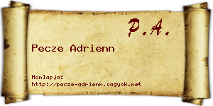 Pecze Adrienn névjegykártya